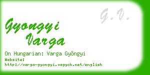 gyongyi varga business card