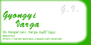 gyongyi varga business card